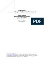 Market Failure An Economic Analysis of Its Causes and Consequences Vani K. Borooah Professor of Applied Economics University of Ulster February 2003