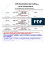 Time Table For Summer 2024 Theory Examination