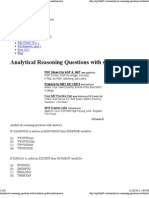 Analytical Reasoning Questions With Solutions-problems&Answers