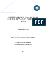 Errores de Medicacion en Los Servicios de Urgencias Hospitalarias y La Seguridad Del Paciente