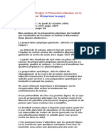 1 Football, Planification Et Préparation Physique Sur La Saison