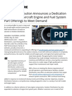 EINPresswire 713023965 Aviation Distribution Announces A Dedication To Expanding Aircraft Engine and Fuel System Part Offerings To Meet Demand