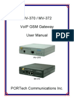 Mv-370 / Mv-372 Voip GSM Gateway User Manual