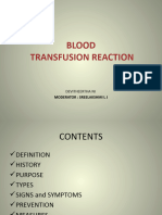 BLOOD Transfusion Reaction