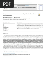 Corporate Future Investments and Stock Liquidity Evidence From Emerging Markets