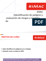 Identificación de Peligros y Evaluación de Riesgos y Medidas de Control IPERC RIMAC