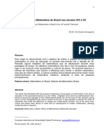 História Da Matemática Do Brasil Nos Séculos XIX e XX