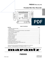 Marantz PMD 650 Service Manual