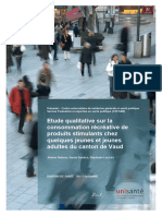 Etude Qualitative Sur La Consommation Récréative de Produits Stimulants Chez Quelques Jeunes Et Jeunes Adultes Du Canton de Vaud rds310 - FR