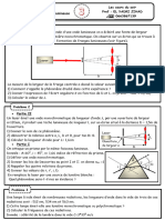 Série N°3 Propagation D'une Onde Lumineuse Les Cours Du Soir Prof: El Yadri Jihad 0663867139