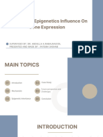 Invistigating Epigenetics Influence On Gene Expression