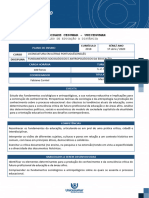 Fundamentos Sociológicos e Antropológicos Da Educação