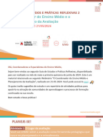 Guia de Estudos e Práticas Reflexiva 2 - Webinário Coordenador Do Ensino Médio e o Planejamento Da Avaliação