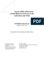 Alcock10e Lab Manual Sample (Student)