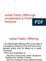 Initial Public Offerings Investment & Portfolio Analysis