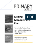 Noi Mining Management Plan Toms Gully Mine