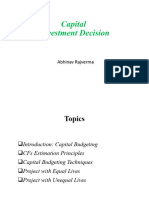 5.1 Capital Budgeting - Investment Decision