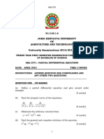 Sma 2371 Partial Differential Equations