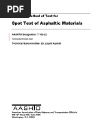 AASHTO T102-22 Spot Test of Asphaltic Materials