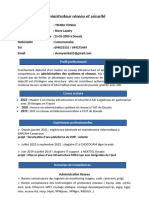 Administrateur Réseau Et Sécurité: Profil Professionnel