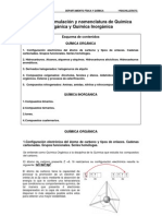 Tema 1 Formulación y Nomenclatura de Química Orgánica e Inorgánica