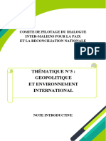 Thematique N°5 Geopolitique Et Environnement International