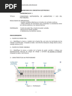 Exp1 CONOCIENDO INSTRUMENTAL DE LABORATORIO Y USO DEL PROTOBOARD