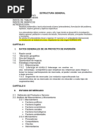 Estructura General Proyecto de Inversión