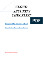 Cloud Security Checklist