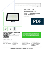 Proyector LED Neptuno-66 150W 3000K 15000 Lumenes 240V IP66 IK08