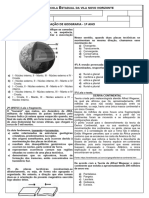 Avaliação 1º Bimesttre - 1 Ano