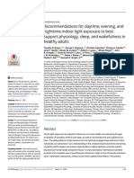 Recommendations For Daytime, Evening, and Nighttime Indoor Light Exposure To Best Support Physiology, Sleep, and Wakefulness in Healthy Adults