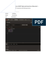 Set 1 Creation of EMP Table and Insertion of Records