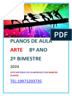 Planos de Aula Arte 8ºano 2º Bimestre 2024 Amostra