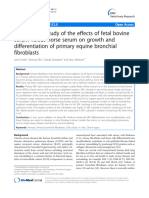 Comparative Study of The Effects of Fetal Bovine Serum Versus Horse Serum