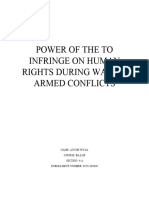 Power of The To Infringe On Human Rights During War or Armed Conflicts