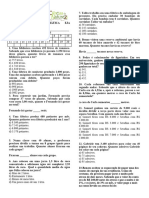 Avaliação de Matemática Eja Modulo I 2023