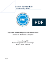 Lab 04 - DML AND OR Operators