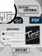 Testing Criteria