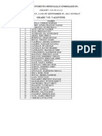 2021 2022 Officially Enrolled List Transfrred Outtransferred in