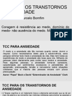 TCC para Transtornos de Ansiedade