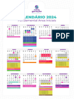 Calendario 2024 Ensino Fundamental Anos Iniciais