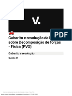 Gabarito e Resolução Da Lista Sobre Decomposição de Forças - Física (PVO)