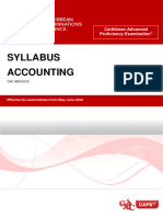 CAPE Accounting Syllabus Revised