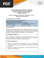 Guía de Actividades y Rúbrica de Evaluación - Fase 5 - Lanzamiento Nuevo Producto