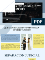 Separación Convencional y Divorcio Ulterior