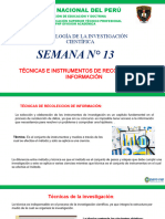 Semana 13 - Tecnicas e Instrumentos de Recoleccion de Informacion