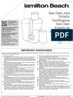 Hamilton Bay Juicer Manual 67735F