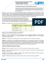 Lista de Exerccios 2 - Constituio Da Matria e Modelos Atmicos