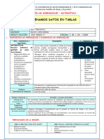 Sesion de Matemática - Ordenamos Datos en Tablas - s2